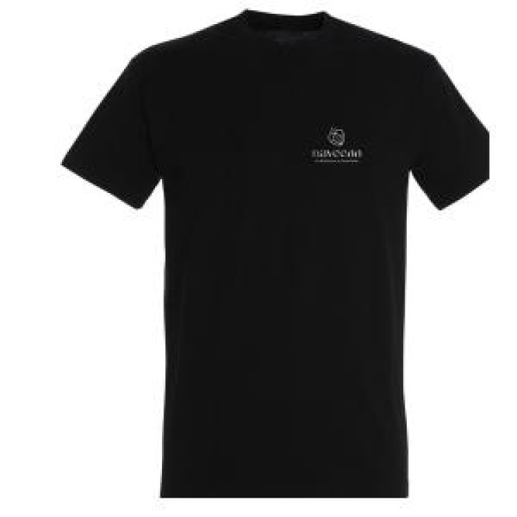 T-shirt homme Logo Daveenn (Impression en Blanc) Noir Profond XL