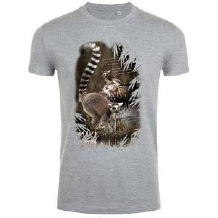 T-shirt homme Maki Catta Gris Chin&eacute; S