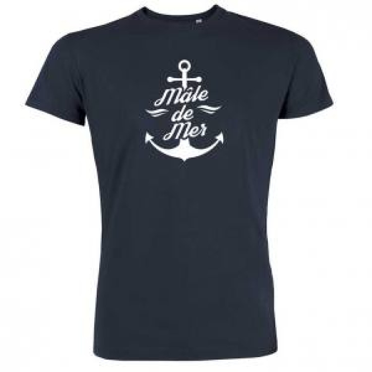 T-shirt homme M&acirc;le de Mer + Ancre Marine XS