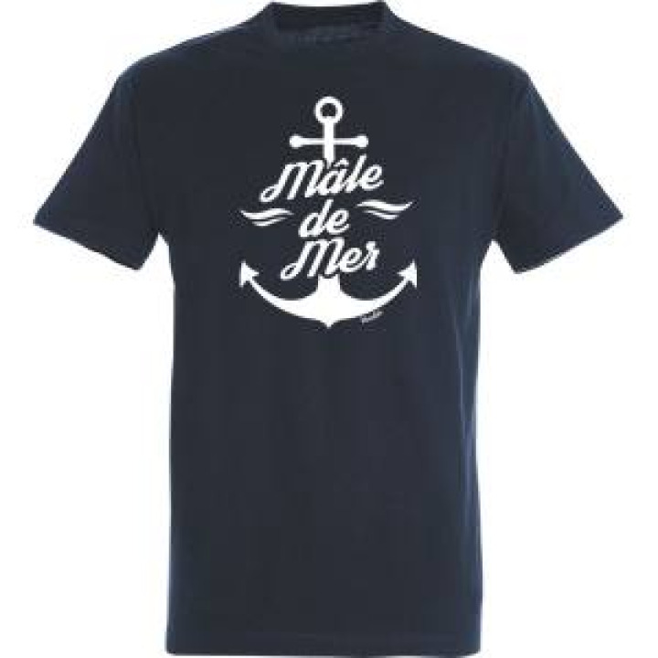 Tshirt homme Mâle de Mer  Ancre Vendée Noir Profond S