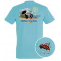T-shirt homme Mam Goz Attirer le Touriste + transfert pocket Bleu Ciel XS