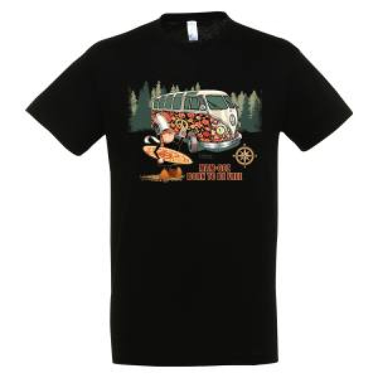 T-shirt homme Mam Goz Born To Be Free Noir Profond XS