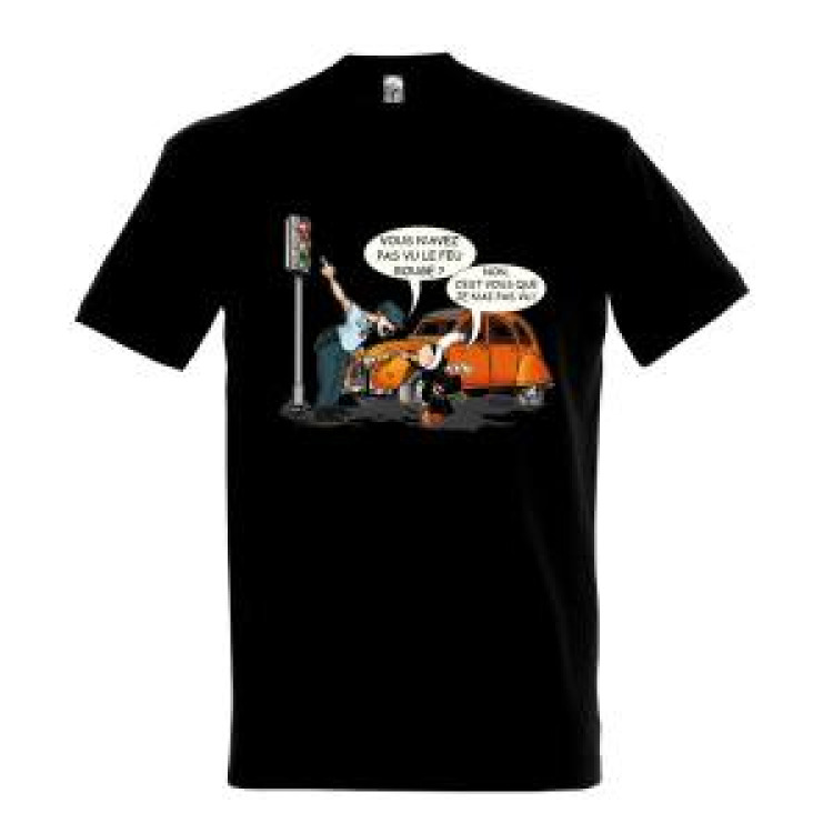 T-shirt homme Mam Goz Gendarme Au Feu Rouge Noir Profond XS