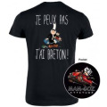 T-shirt homme Mam Goz je Peux Pas J'ai Breton + transfert pocket Noir Profond XS