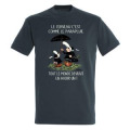 T-shirt homme Mam Goz le Cerveau C'est Comme le Parapluie... Gris Souris XS