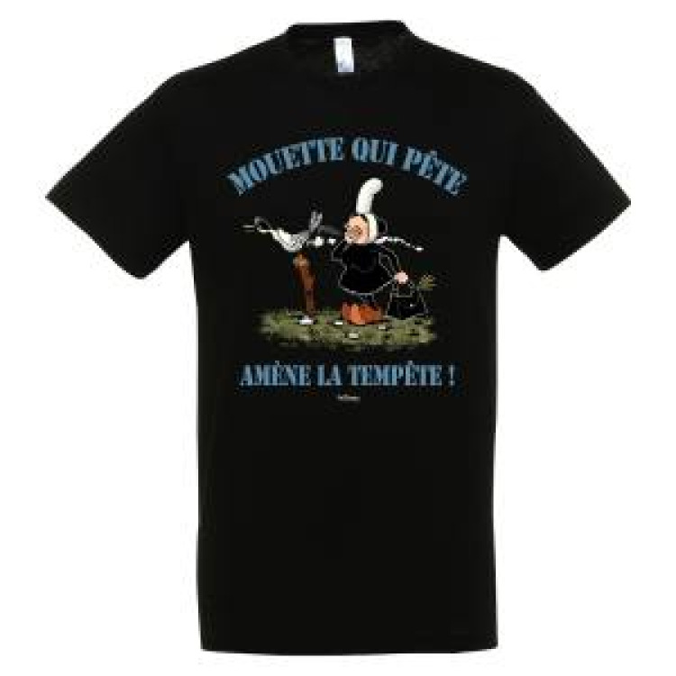 T-shirt homme Mam Goz Mouette Qui... la Temp&ecirc;te ! Noir Profond L