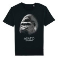 T-shirt homme manches longues Asato (Gorille) Zoo de Beauval (Hauteur 34cm du S Au L) (Hauteur 37cm du Xl Au Xxl) Noir Profond S