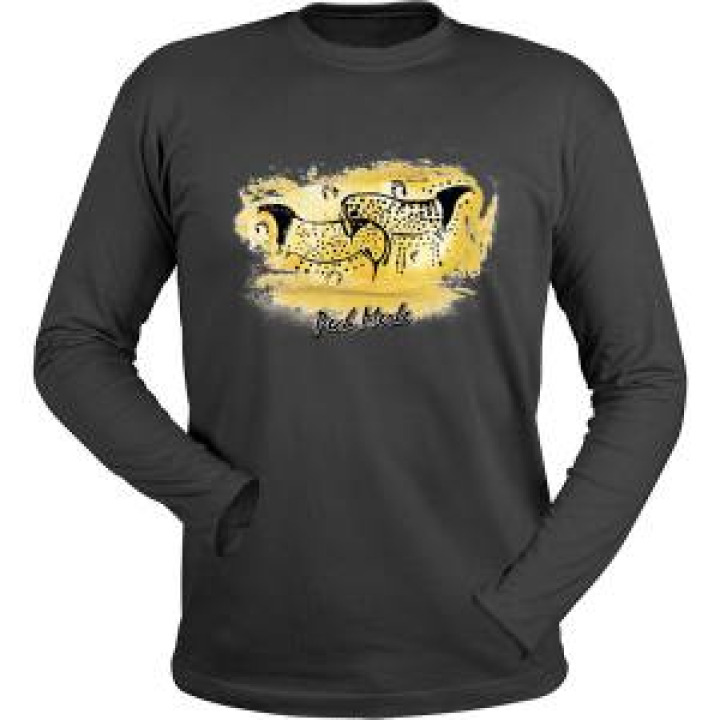 Tshirt homme manches longues Chevaux Pech Merle Gris Foncé S