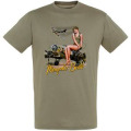 T-shirt homme Memphis Belle Avion + Fille (Sans 75&egrave;me Anniversaire) Kaki S