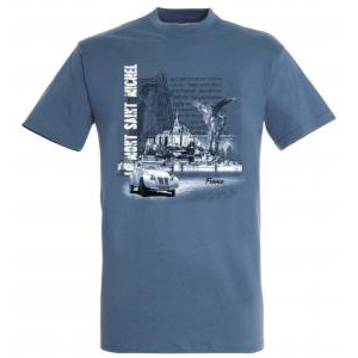 Tshirt homme Mont Saint Michel  2 CV Mont Saint Michel Denim S