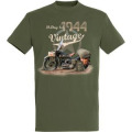 T-shirt homme Moto Am&eacute;ricaine Vintage D-Day 6-6-1944 Army S