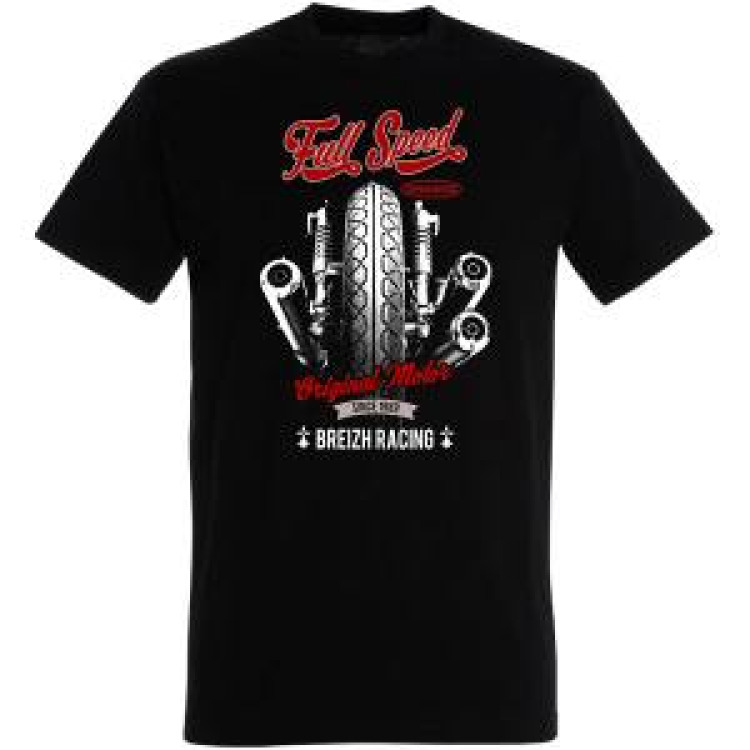 T-shirt homme Moto Full Speed Breizh Racing Noir Profond L