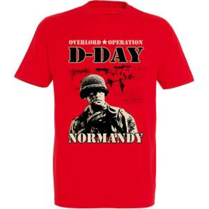 Tshirt homme Parachutiste DDay Plage Rouge S