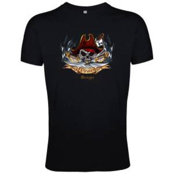 Tshirt homme Pirate Sabre Bretagne Noir Profond S