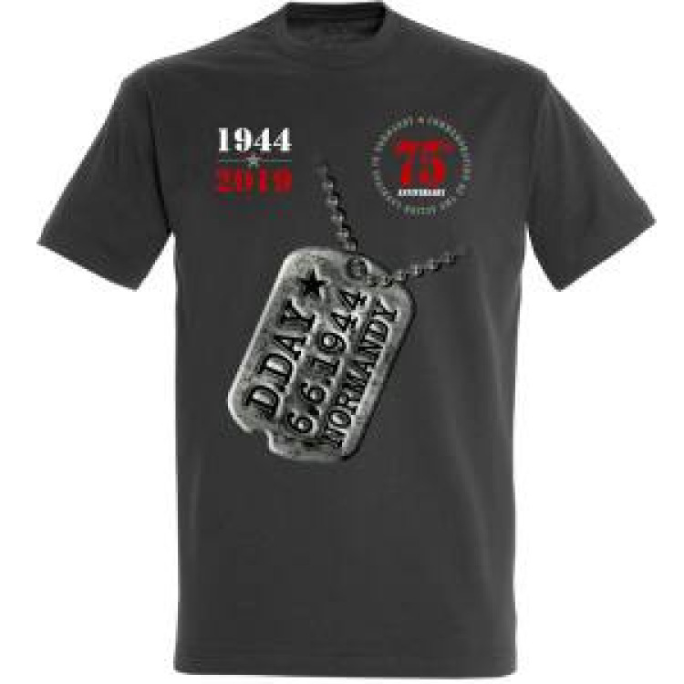 T-shirt homme Plaque Militaire 80&egrave;me D-Day 1944 Army L