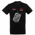 T-shirt homme Plaque Militaire D-Day 6-6-1944 Gris Chin&eacute; S