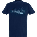 T-shirt homme Port avec Bateau + Broderie Phare Marquage La Turballe Marine S