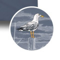 T-shirt homme Port + Broderie Mouette (Bb17290) Gris Souris M