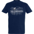 T-shirt homme Port + Broderie Mouette Marquage Erquy Marine S