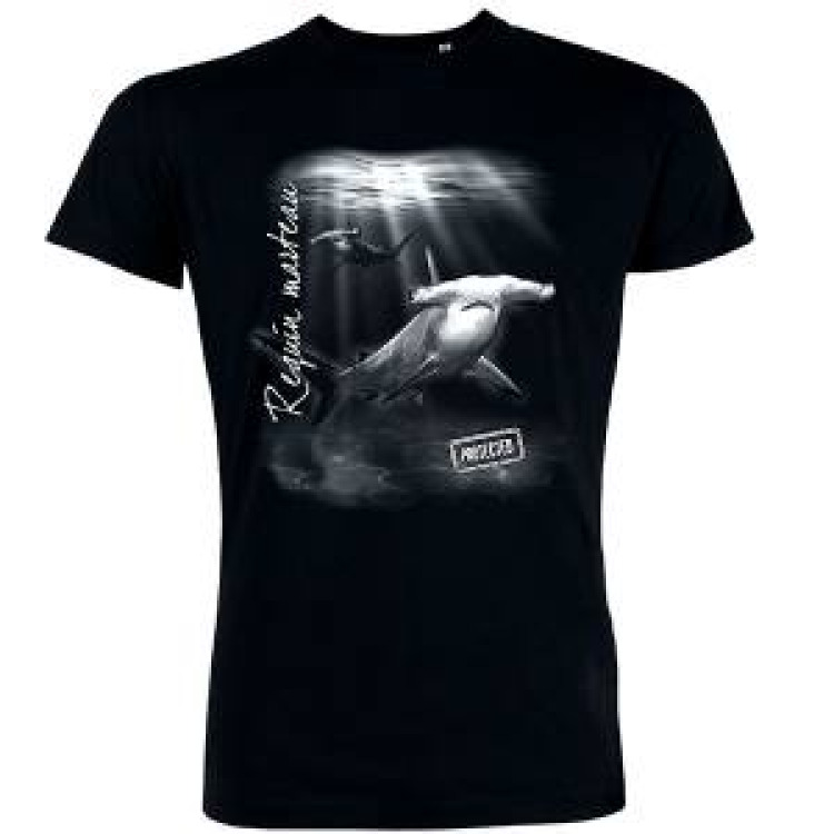T-shirt homme Requin Marteau Noir Profond L