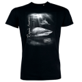 T-shirt homme Requin Taureau Noir Profond S