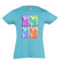 T-shirt homme Riquewihr la Tour des Voleurs Pop art France Bleu Atoll XS