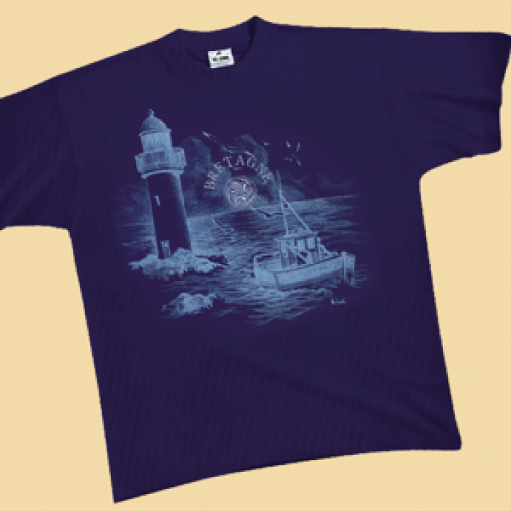 Tshirt homme S059  E796 Ref 20161 Saint Jean de Monts Marine M