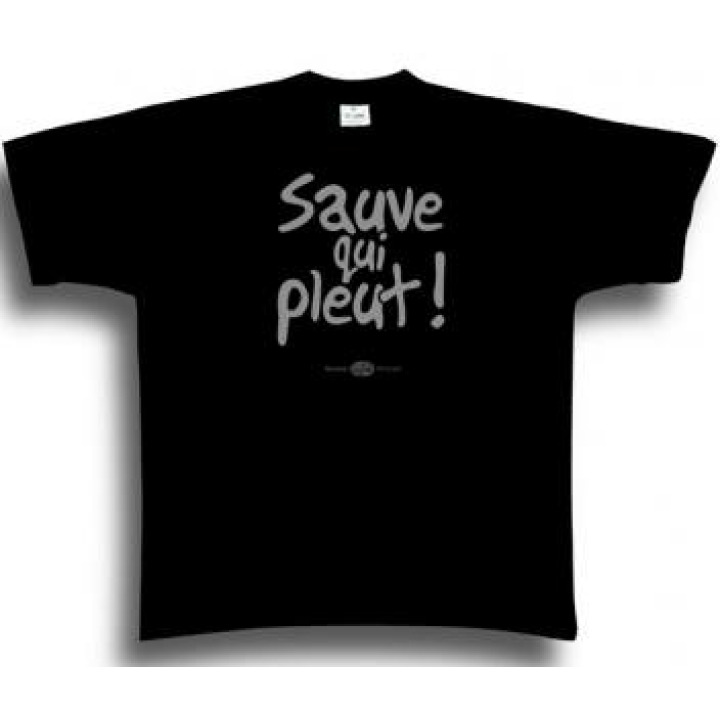 Tshirt homme Sauve Qui Pleut Noir Profond S