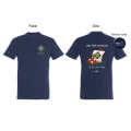 T-shirt homme SNSM la Mer sans l&rsquo;amer Port en Bessin + transfert Crevette manche droite Taille 6 Cm French Marine XS
