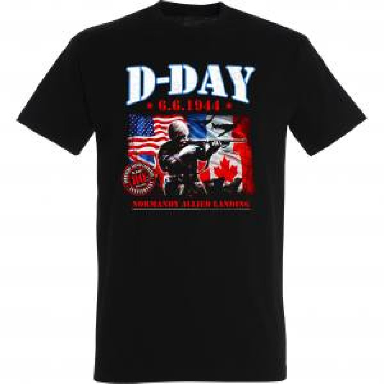 T-shirt homme Soldat Tireur Normandy 80th Anniversary Noir Profond M