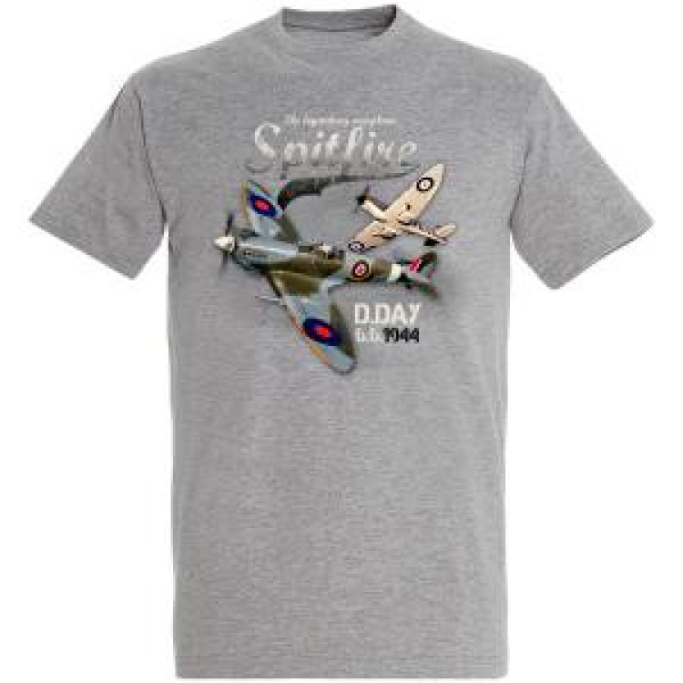 T-shirt homme Spitfire D-Day Gris Chin&eacute; S