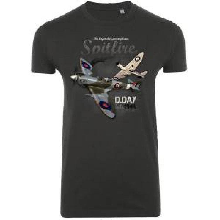 T-shirt homme Spitfire D-Day Gris Souris S