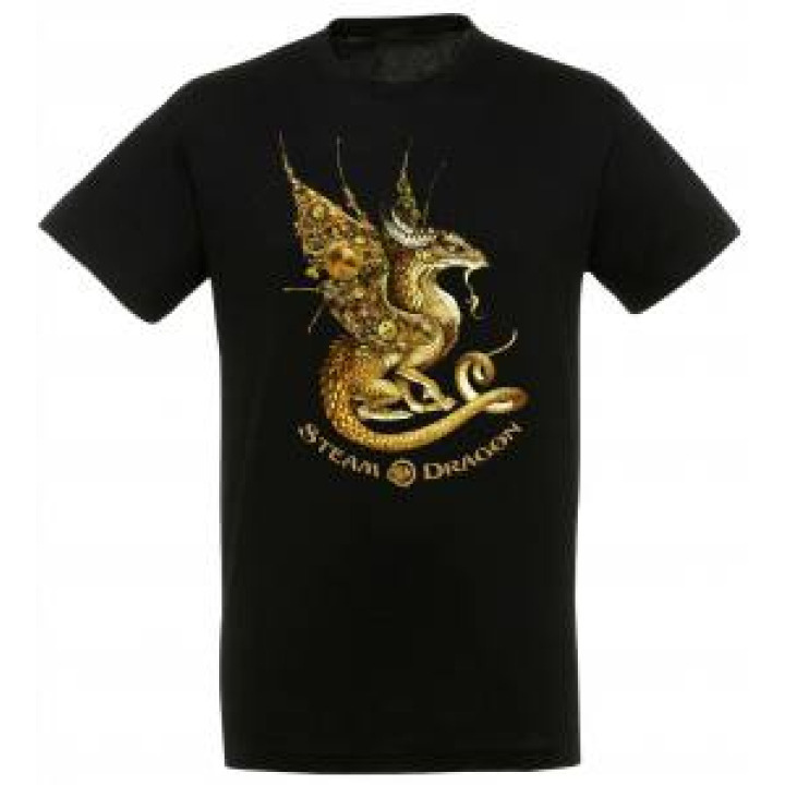 Tshirt homme Steam Dragon Métallique Noir Profond S