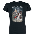 T-shirt homme Templier &agrave; Cheval Fort La Latte Noir Profond XS