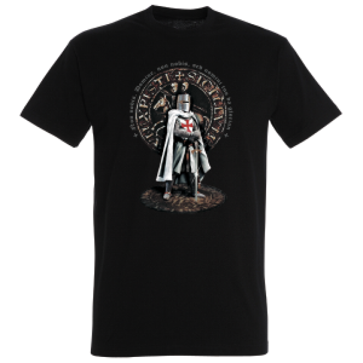 Tshirt homme Templier Au Repos Noir Profond S