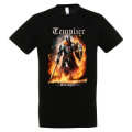 T-shirt homme Templier dans les Flammes Bretagne Noir Profond XS