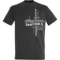 T-shirt homme Texte Saint Malo Gris Souris XS