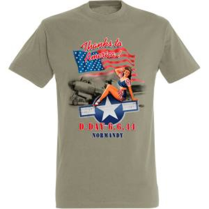 Tshirt homme Thanks To America Gris Chiné S