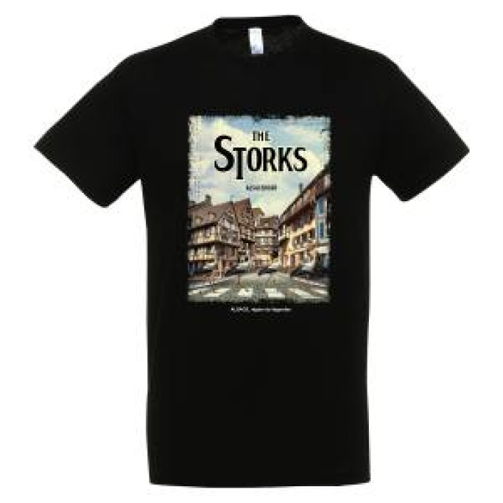 Tshirt homme The Storks Alsace Région de Légende Vue de Colmar Noir Profond S