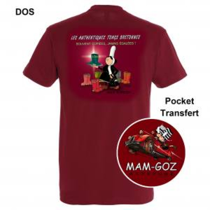 Tshirt homme Tongs Bretonnes  transfert pocket 16949 Chili S