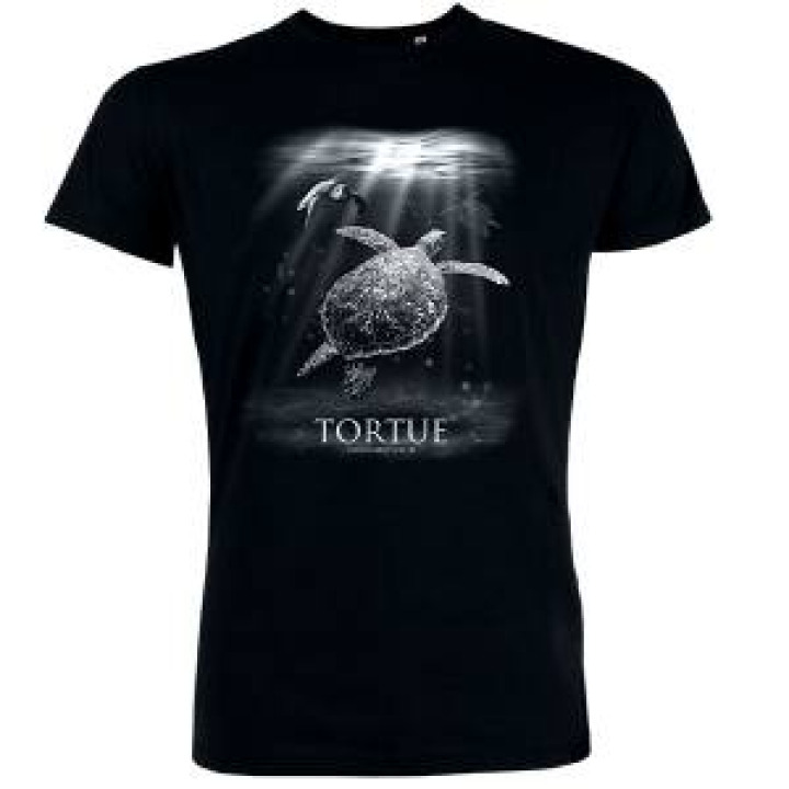 Tshirt homme Tortue Qui Remonte Noir Profond S