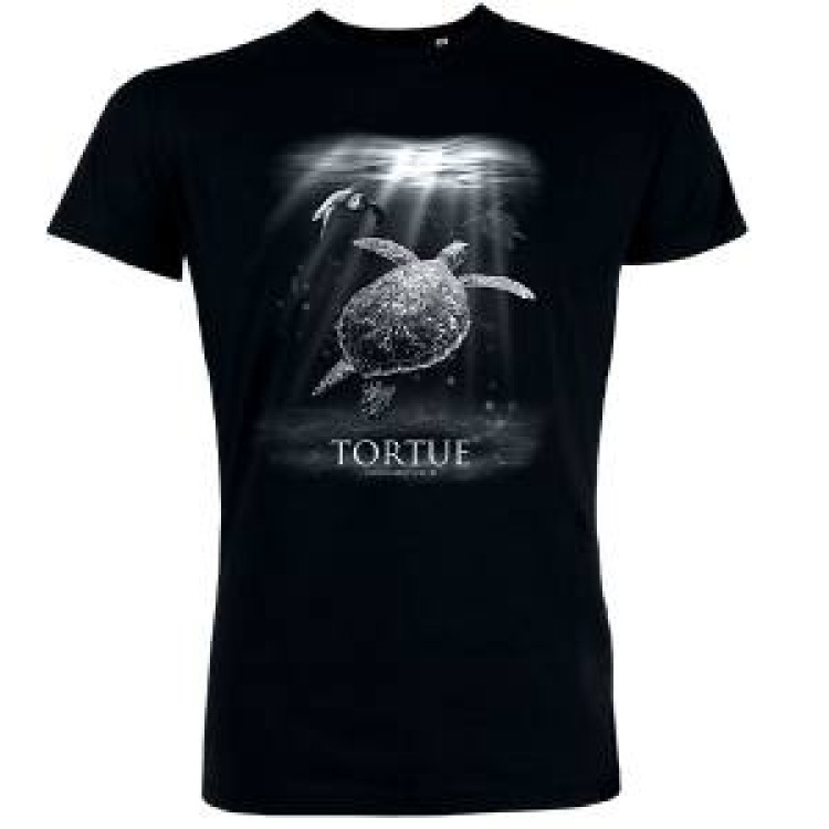 T-shirt homme Tortue Qui Remonte Noir Profond M