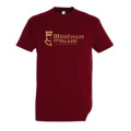 T-shirt homme Transfert Face Médiévales de Falaise Une Édition Fantastique + dos Benevole (En Rouge)