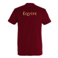 T-shirt homme Transfert Face Médiévales de Falaise Une Édition Fantastique + dos Benevole (En Rouge)