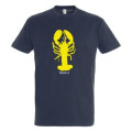 T-shirt homme Transfert Homard Jaune Br&eacute;hat Marine S