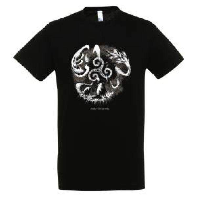 T-shirt homme Triskel avec les 3 &Eacute;l&eacute;ments Belle &Icirc;le en Mer Noir Profond S