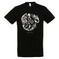T-shirt homme Triskel avec les 3 &Eacute;l&eacute;ments Belle &Icirc;le en Mer Noir Profond S