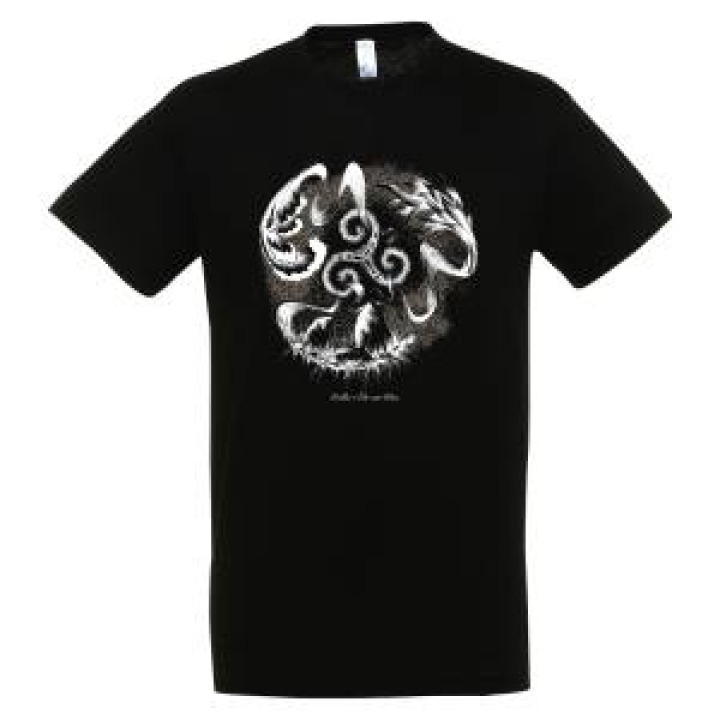 Tshirt homme Triskel avec les 3 Éléments Belle Île en Mer Noir Profond M