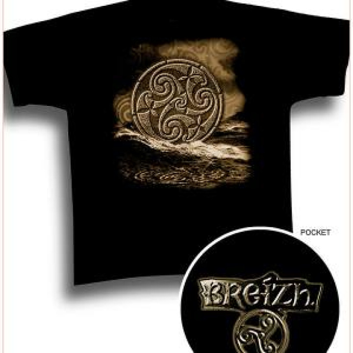 Tshirt homme Triskell Granit Bc1008 Noir Profond S