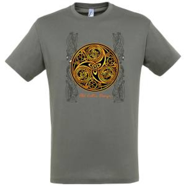 Tshirt homme Triskell Old Celtic Desing Noir Profond XS